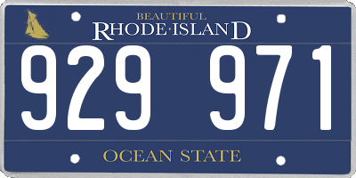 RI license plate 929971