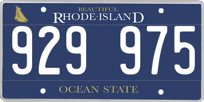 RI license plate 929975