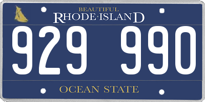 RI license plate 929990