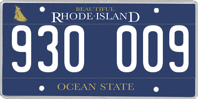 RI license plate 930009