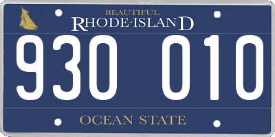 RI license plate 930010