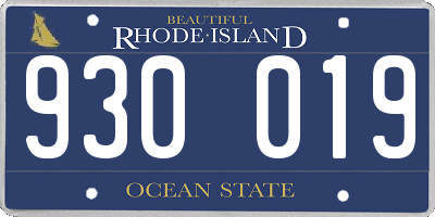 RI license plate 930019