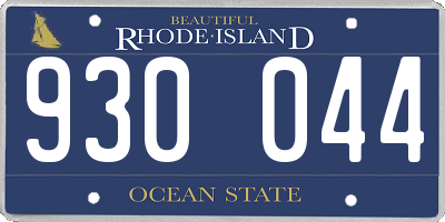 RI license plate 930044