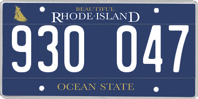 RI license plate 930047
