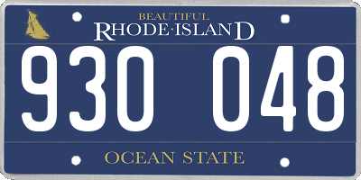 RI license plate 930048