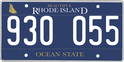 RI license plate 930055