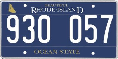 RI license plate 930057