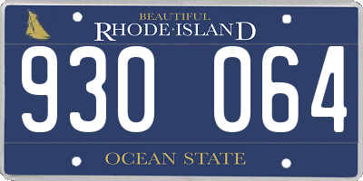 RI license plate 930064