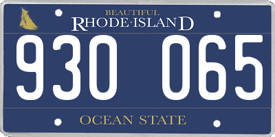 RI license plate 930065