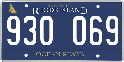RI license plate 930069