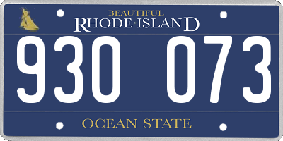 RI license plate 930073