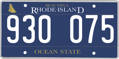 RI license plate 930075