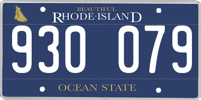 RI license plate 930079