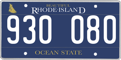 RI license plate 930080
