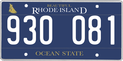 RI license plate 930081