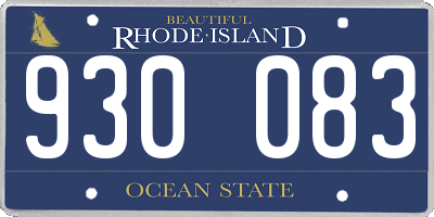 RI license plate 930083