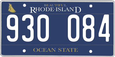 RI license plate 930084