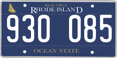 RI license plate 930085