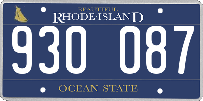 RI license plate 930087