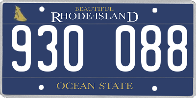 RI license plate 930088