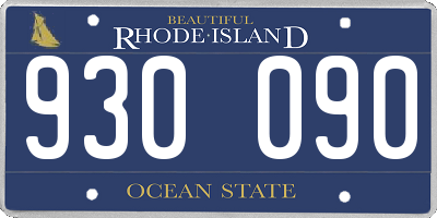 RI license plate 930090