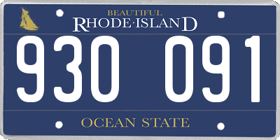 RI license plate 930091