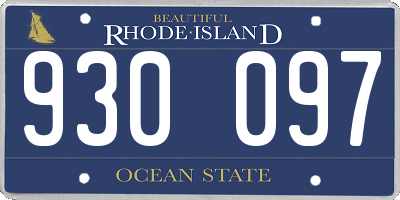 RI license plate 930097