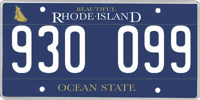 RI license plate 930099
