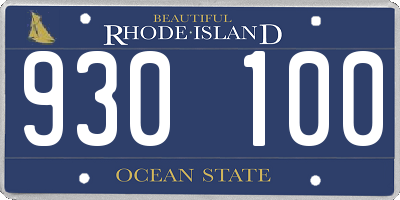 RI license plate 930100
