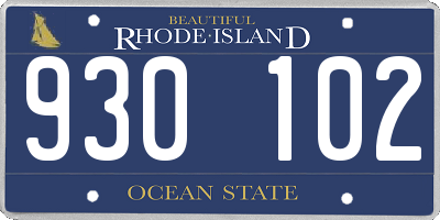 RI license plate 930102