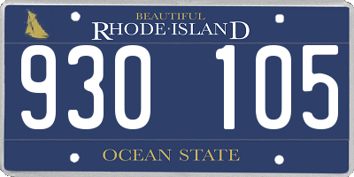 RI license plate 930105