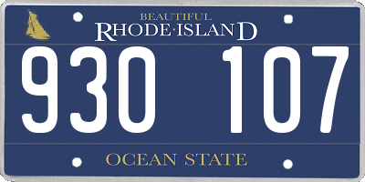 RI license plate 930107