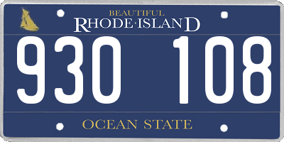 RI license plate 930108