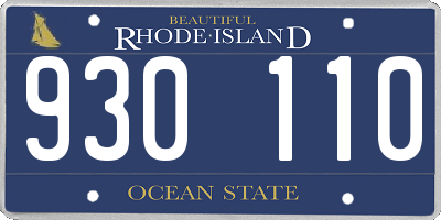 RI license plate 930110