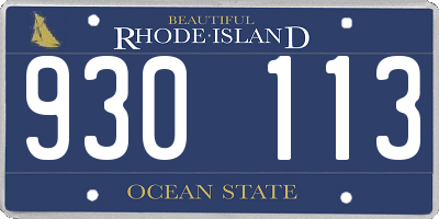 RI license plate 930113