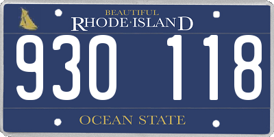 RI license plate 930118