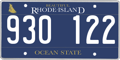 RI license plate 930122