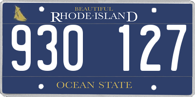 RI license plate 930127