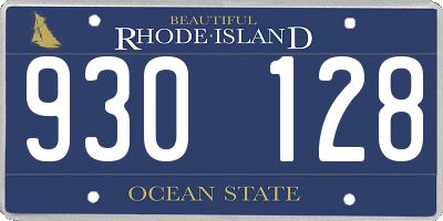 RI license plate 930128