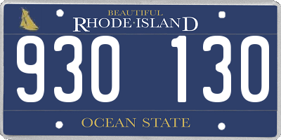RI license plate 930130