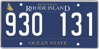 RI license plate 930131