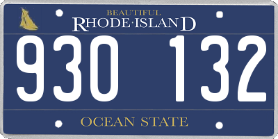 RI license plate 930132