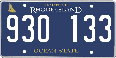RI license plate 930133
