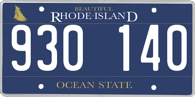 RI license plate 930140