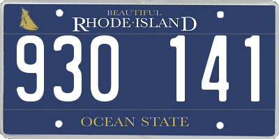 RI license plate 930141
