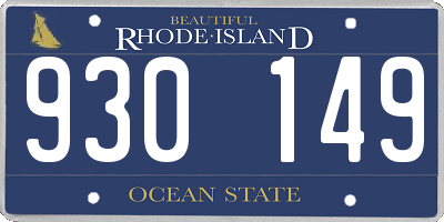 RI license plate 930149