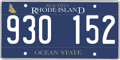 RI license plate 930152