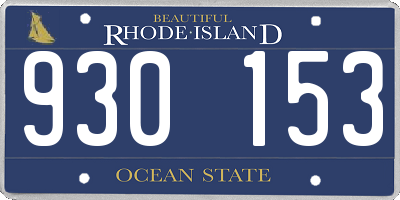 RI license plate 930153