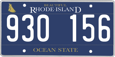 RI license plate 930156