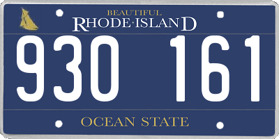 RI license plate 930161